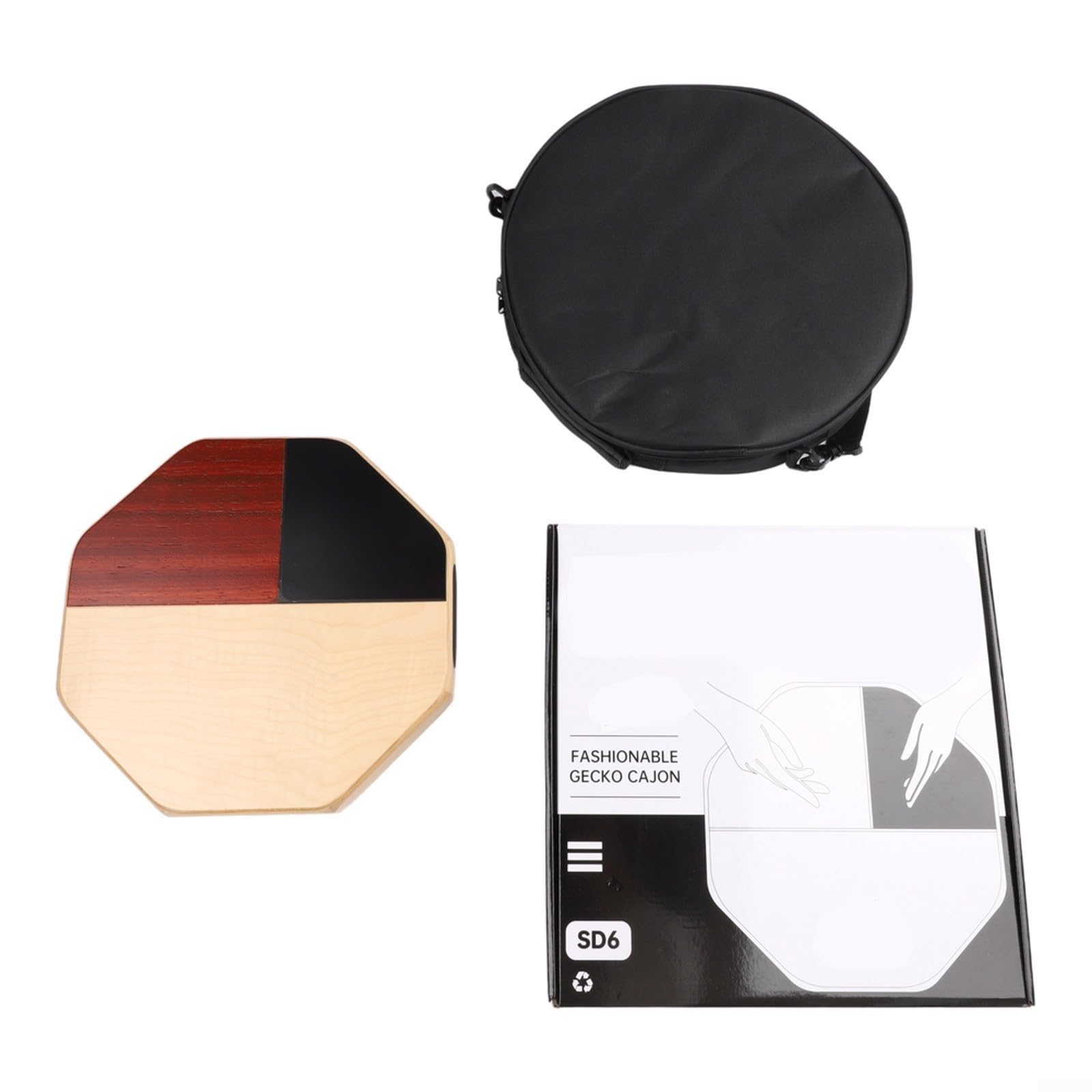 Tamburo compatto da viaggio per cajon box con borsa per il trasporto in legno massello di betulla e Croton strumento a percussione per uso esterno facile da suonare Bongo Snare Tones Design leggero