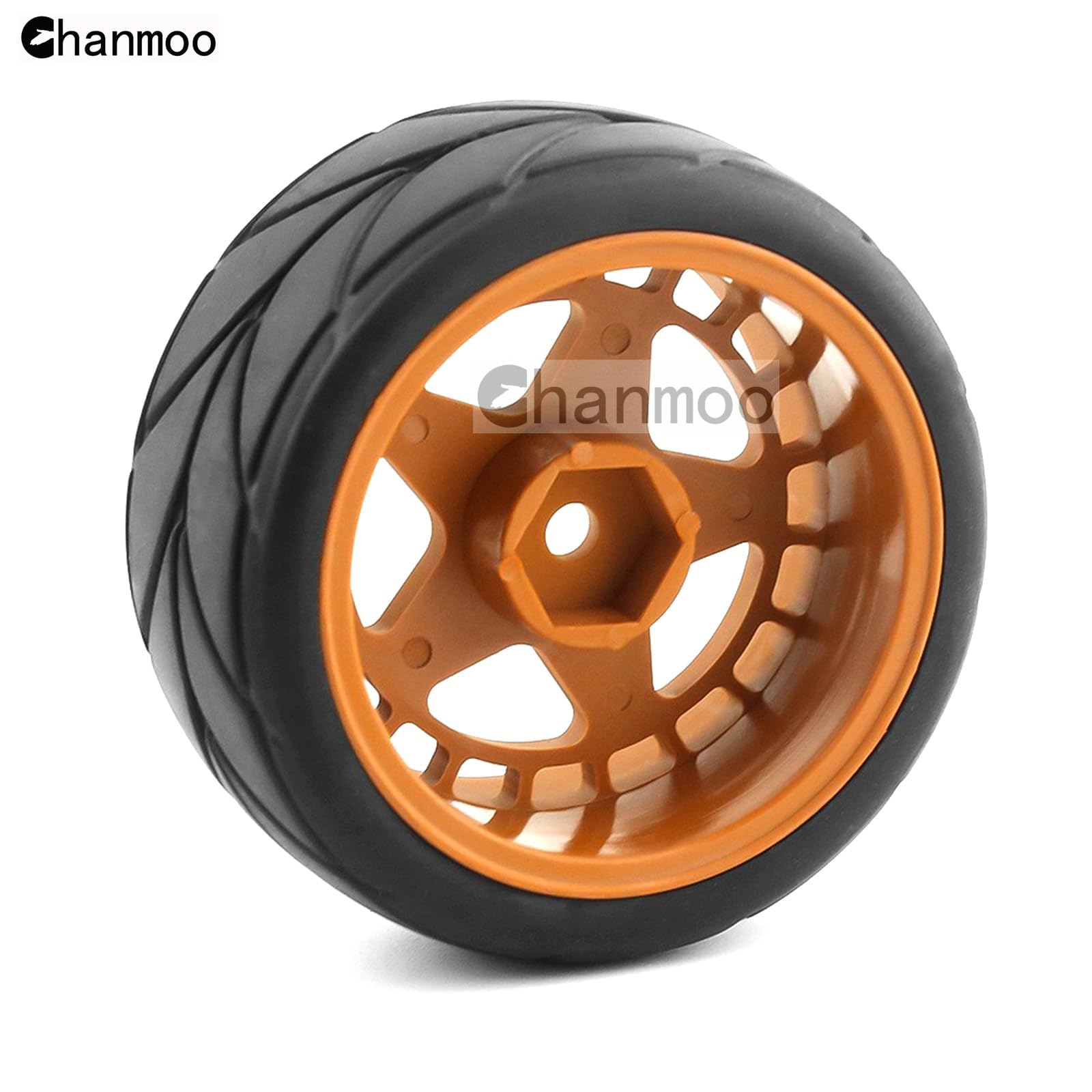 オンロードタイヤセット（異なるサイズ） Amazon | Chanmoo 1/10 RC オンロードタイヤと12mm 六角ハード