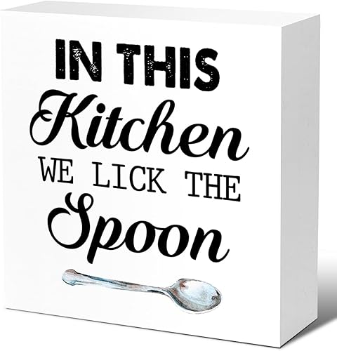 Miniatura 8 de Letrero rústico de cocina, letrero de madera de granja para cocina, decoración de caja de madera para cocina, estante de cocina, mostrador,