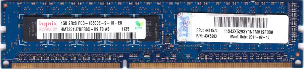 極美品 Hynix デスクトップ用 メモリー DDR3L-1333 PC3L-10600E 1枚4GB×2枚組 合計8GB 動作検証済 