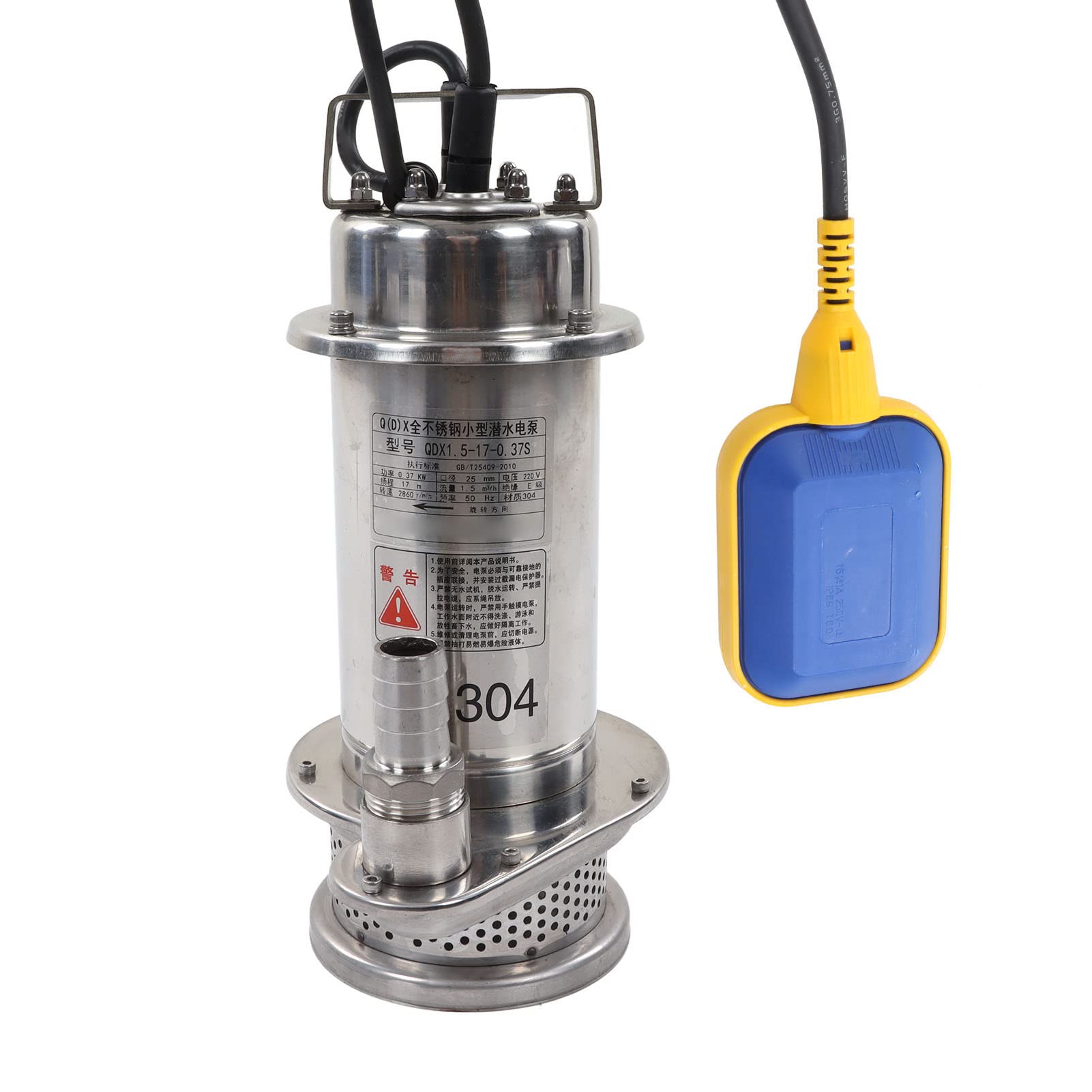 Bomba sumergible Bomba de agua eléctrica de acero inoxidable 304 con protección de seguridad para aplicaciones amplias
