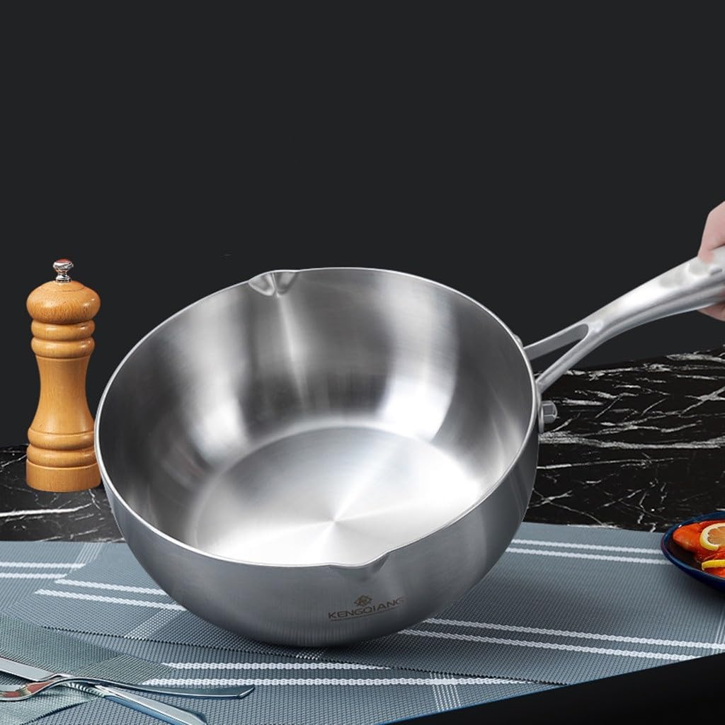 Stainless Steel Snow Pan Non-stick Pot Home Frying Uncoated Japanese Small Milk Cooking