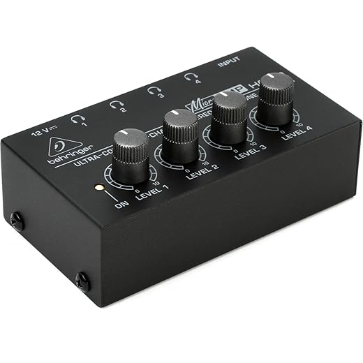 Behringer MICROAMP HA400 Ultra-Compact 4 Channel Stereo Headphone Amplifier