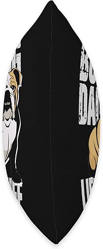 Miniatura 2 de Bulldog Dad Life Ruff English Bulldog Owner Gift Dad Life is Ruff  Almohada para dueño de bulldog inglés, 18 x 18, multicolor