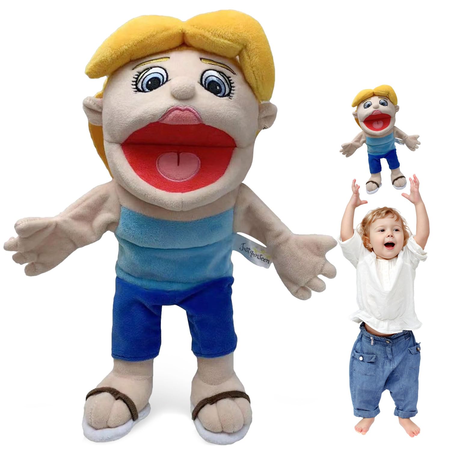 Jeffy Puppet Handpop met Werkende Mond Zacht Pluche Speelgoed voor Jongens en Meisjes, Grappig Poppetspeelgoed, Kindercadeau voor Verjaardag, Kerstmis, Halloween Party Jeffy Puppet Handpop met Werkende Mond Zacht Pluche Speelgoed voor Jongens en Meisjes, Grappig Poppetspeelgoed, Kindercadeau voor Verjaardag, Kerstmis, Halloween Party