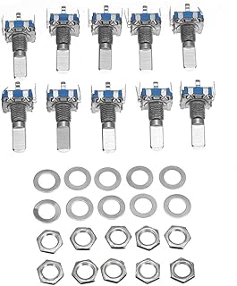 10Pcs 15mm Rotary Encoder Switch with Key Switch with 2 Bit Gray Scale Micro Switch