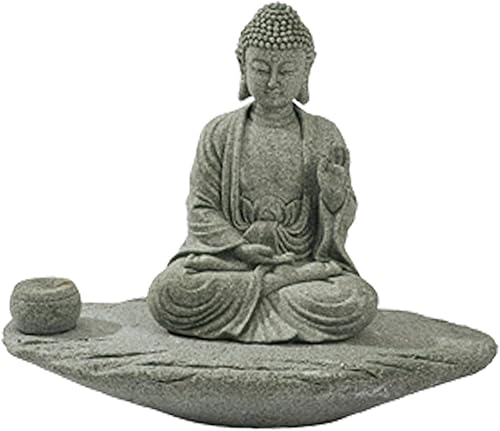 Quemador de inciensos con figuras de Buda, soporte para varillas de inciensos, escultura decorativa para gabinete, mesa, centro de mesa, yoga, sala