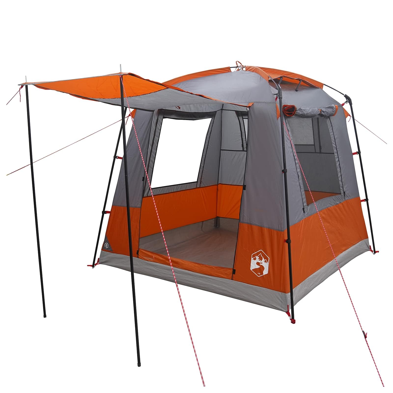 Tenda Party 4 Persona Grigio e Arancione 210x210x190 cm