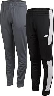 Boys' Athletic Sweatpants - 2 Pack Performance Tricot Jogger Pants (4-20)