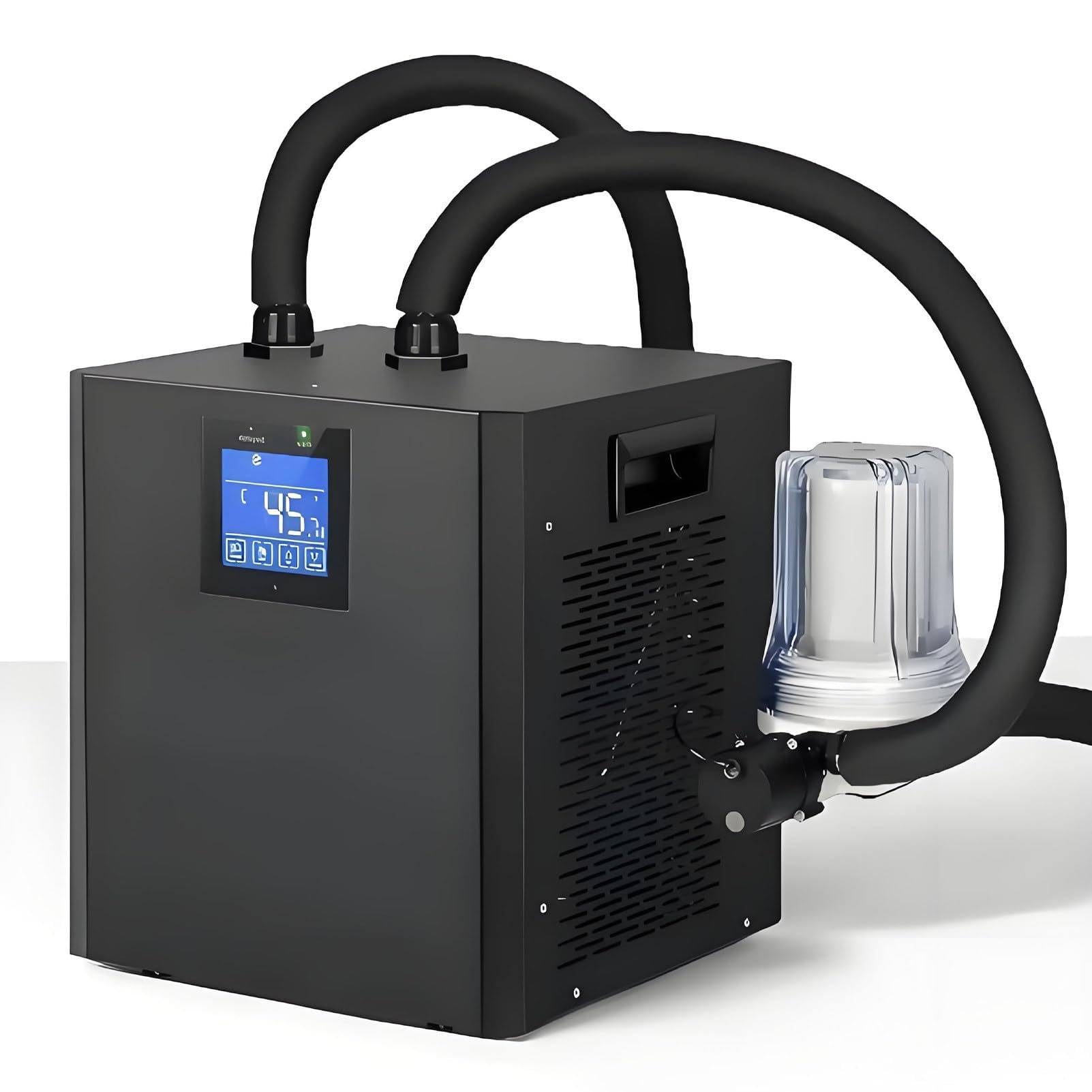 Refrigeratore 1/3 HP per Bagno Freddo con Pompa e Telecomando | Filtro Esterno e Materiale Filtrante per Configurazioni di Bagno Freddo Domestiche e Professionali.