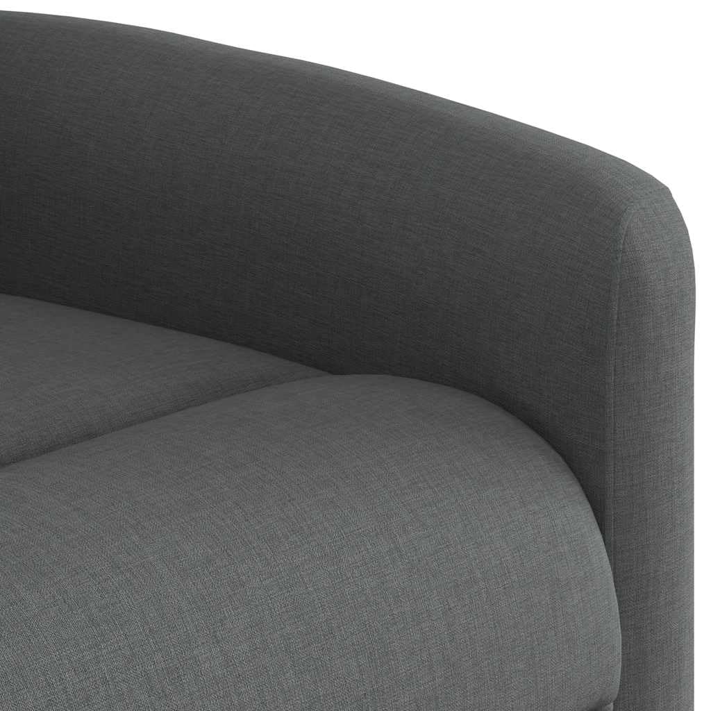 vidaXL Sillón reclinable de Tela Gris Oscuro
