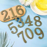 Vista 5 de 1 número de buzón de metal de 3 pulgadas, números de casa de aleación de zinc maciza para exteriores, números de dirección 3D autoadhesivos