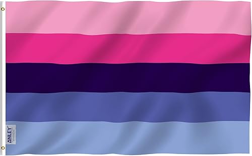 Anley Fly Breeze - Bandera de orgullo omni pansexual omni de 3 x 5 pies, color vivo y a prueba de decoloración, cabecera de lona y doble costura,