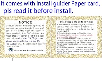Sintech M.2 NGFF NVMe SSD Card For Upgrade Mac Mini Late 2014 Year