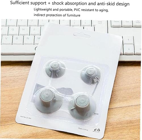 Miniatura 4 de Ayrsjcl Almohadilla de reducción de calor para computadora portátil, 4 uds, pies de enfriamiento, patas de soporte de silicona ligera y estable con