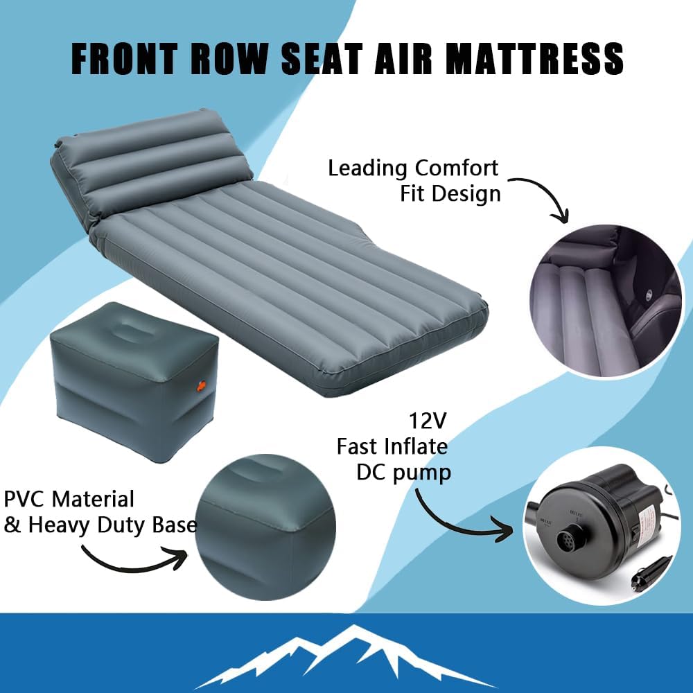 Car Front Seats Inflatable Mattress for smart #1 2022-2026 Front Row Air Mattresses Portable Movable Folding Travel Air Mattress Bed Pad Outdoor Mat Accessories