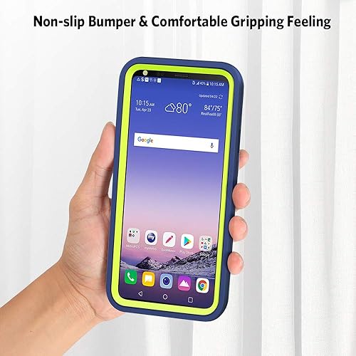 Miniatura 6 de Jelanry - Carcasa de uso rudo protectora para LG Stylo 5 doble capa, de cuerpo completo más carcasa antiarañazos, antigolpes, antideslizante,