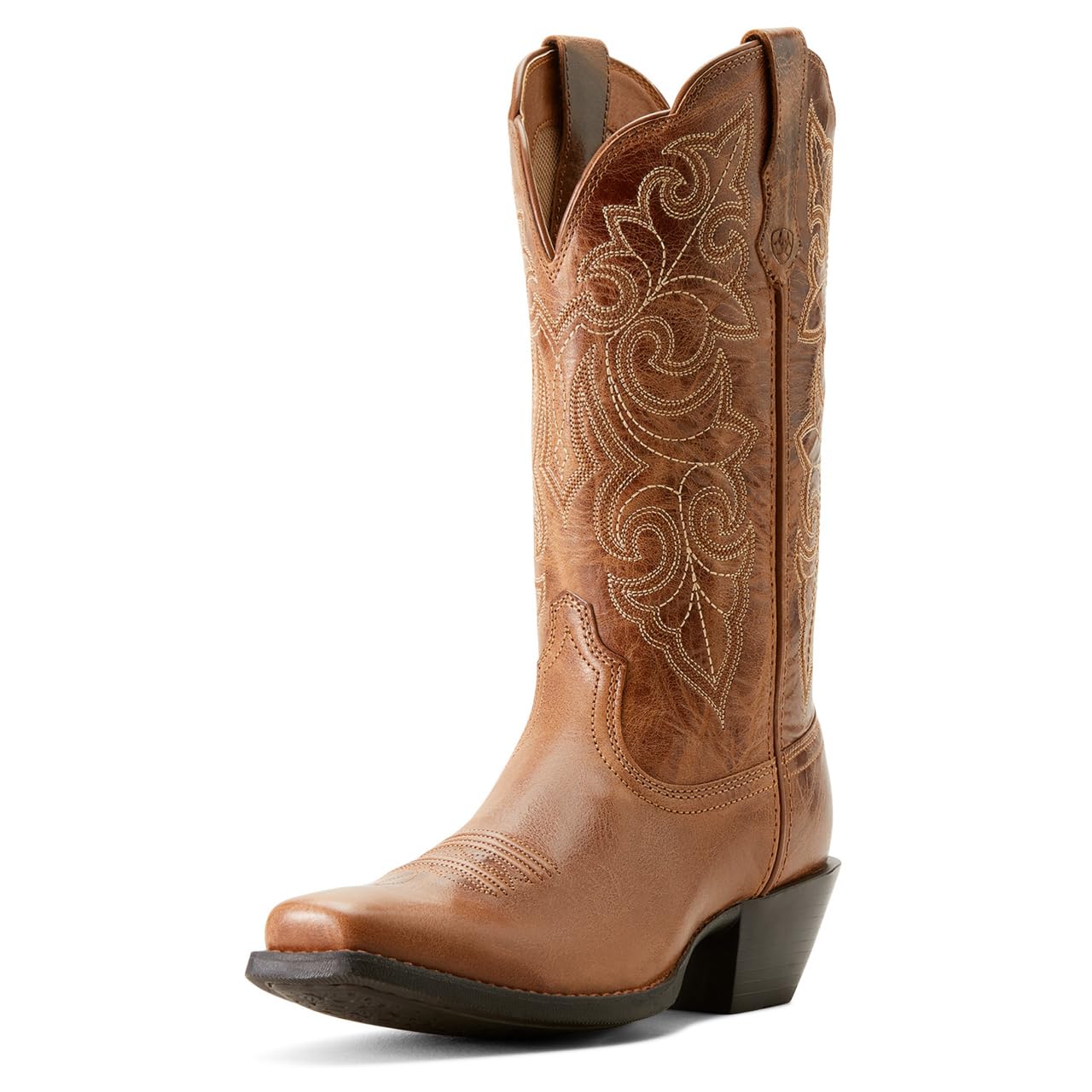Ariat Women's Round Up Square Toe Western Boot, Ready Russet, 8 Wide