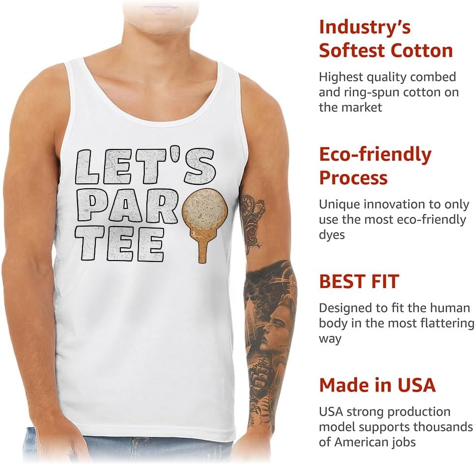 Let's Partee Tank - Word Art Workout Tank - Themed Jersey Tank