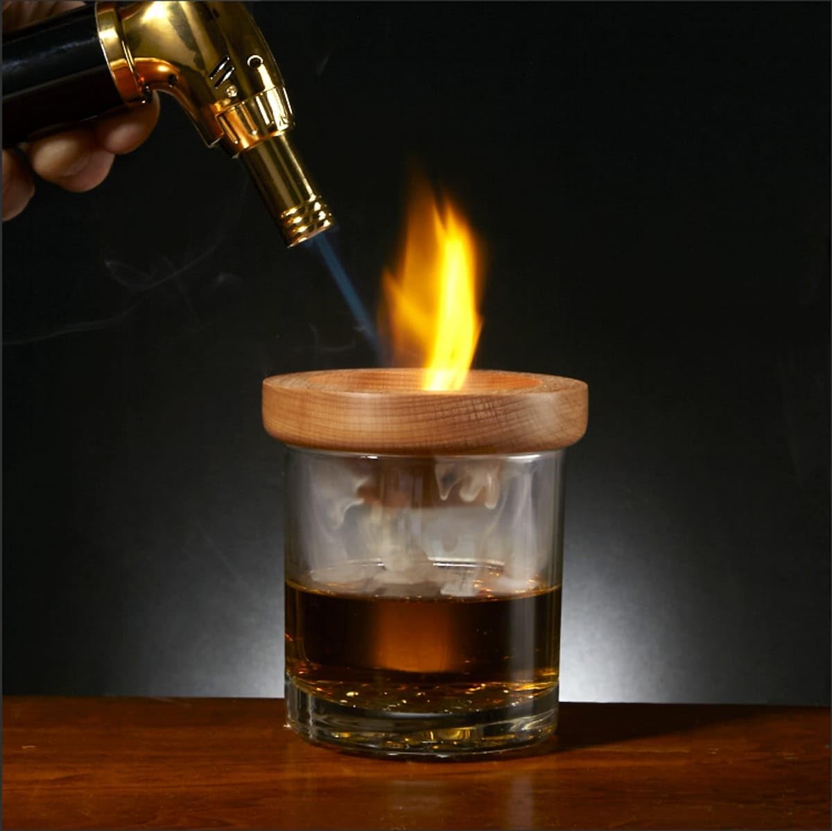 Black Diamond Engraved Cocktail Smoker Kit - 9pc Cocktail Set