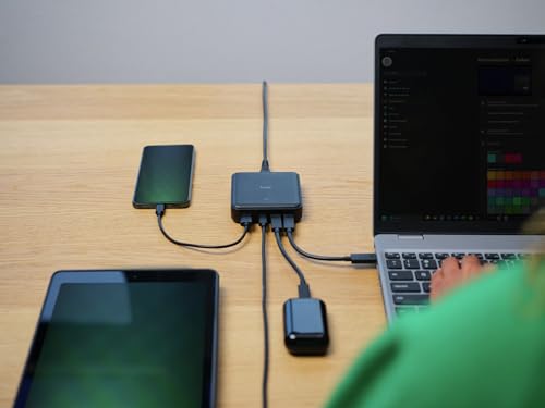 Trust Maxo 100W Multipresa USB C, Caricatore USB-C x3 USB-A x1, Caricatore USB Multiplo, Cavo di Alimentazione 1,5 m, Hub Stazione di Ricarica USB Multipla per iPhone Samsung Galaxy Tablet Laptop - 9