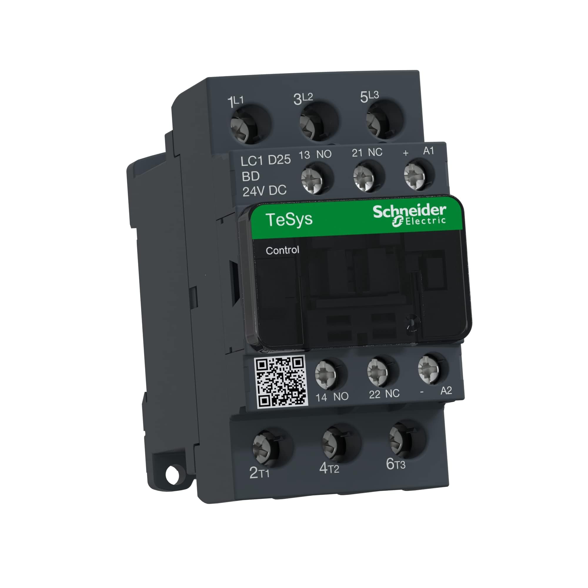 Telemecanique Sensors LC1D25BD TeSys D Contactor, 3P, AC-3, 25 A, Bobina 24 V CD, Antip, 85mm Altura, 45mm Anchura, 101mm Longitud