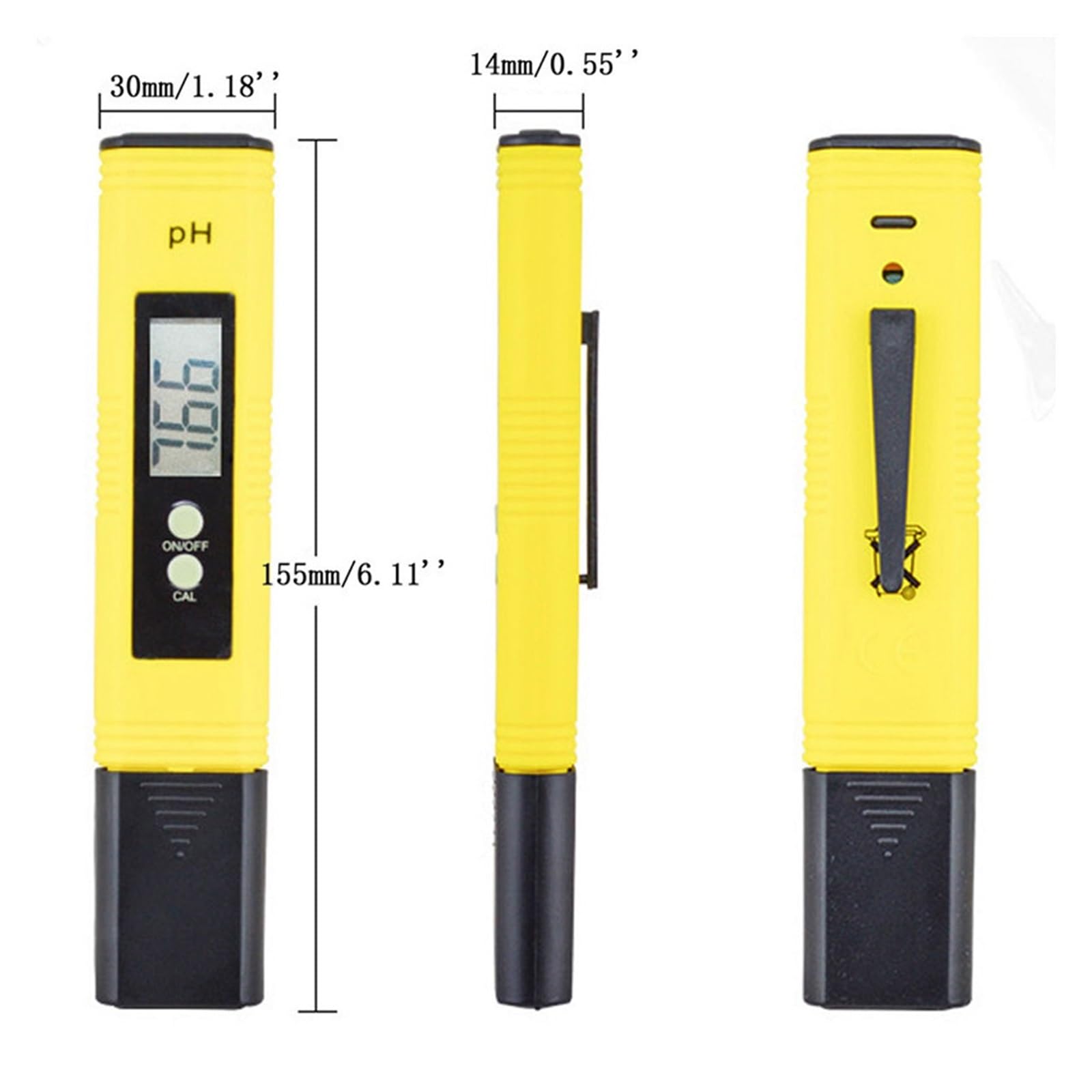 Tester PH 0.01 ad Alta precisione for Acqua/qualità del Suolo Tester 0-14 PH Meter 0-9990ppm TDS Meter Tester Digitale for Acqua for Acquario(Water PH Meter B)