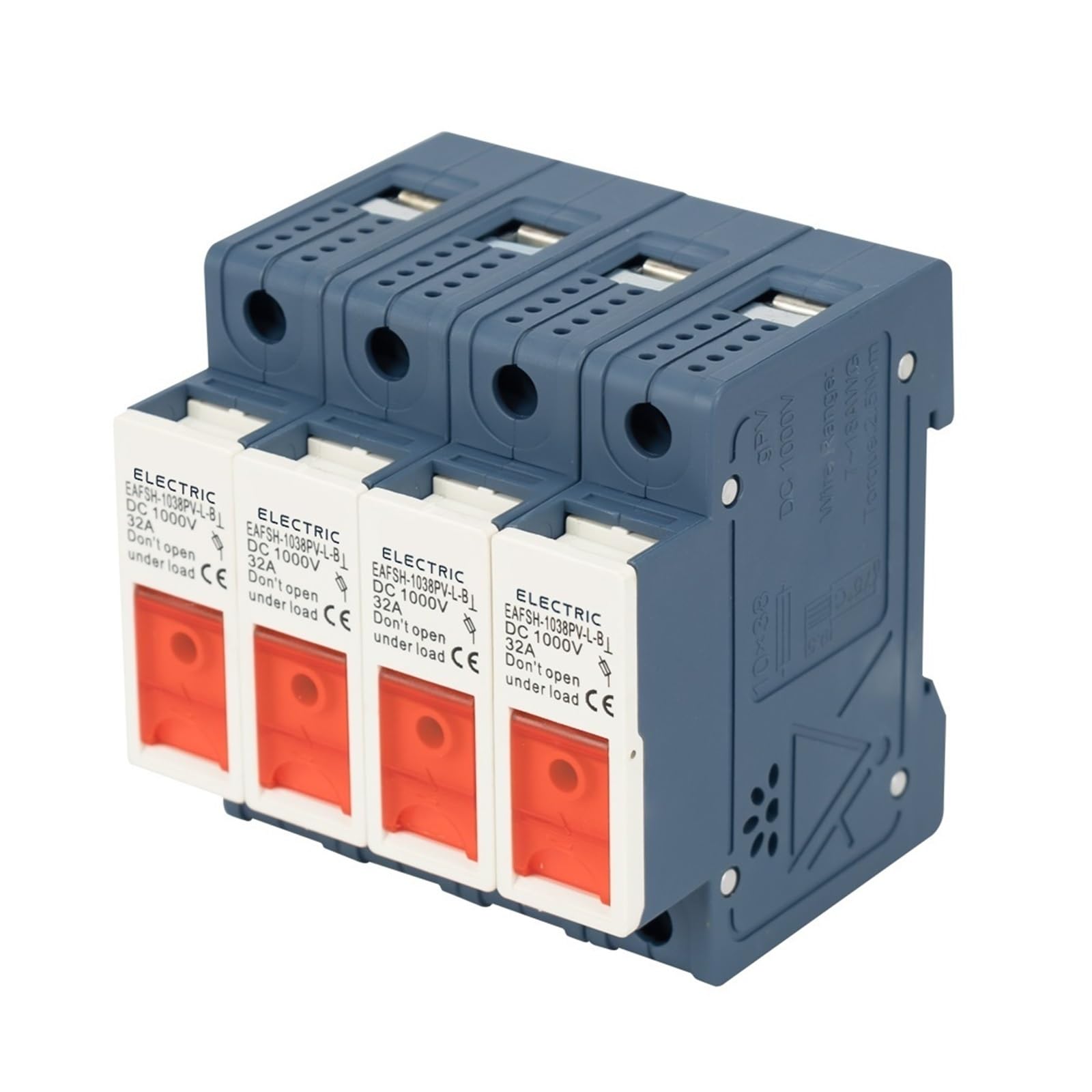 Bezpiecznik Słoneczny Uchwyt bezpiecznika DC 1P 2P 3P 4P Ochrona przeciwsłoneczna PV Wysokie napięcie DC 1000 V fotowoltaiczne 6 A-32 A Ochrona systemu fotowoltaicznego gPV(30A,
