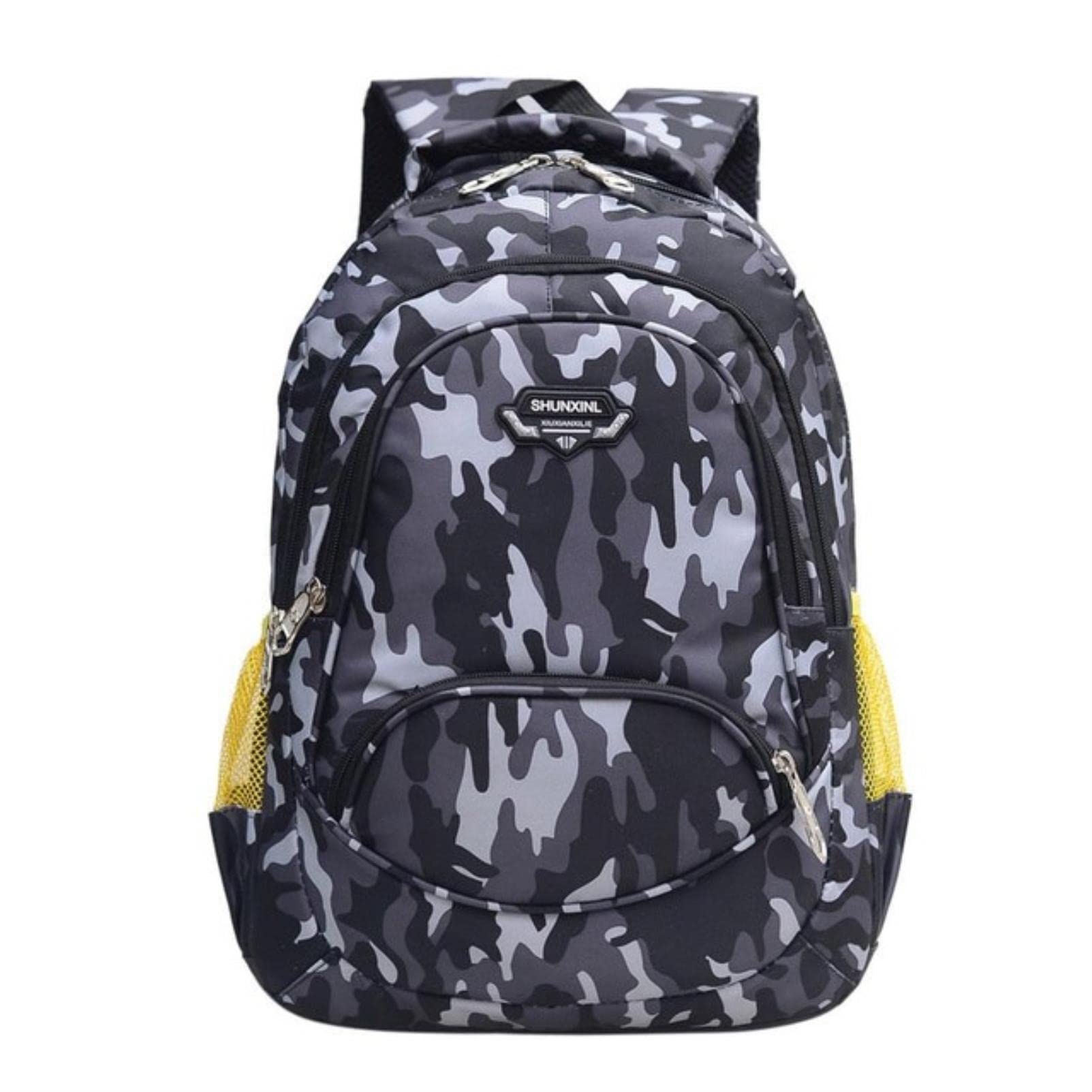Zaino Scuola Borsa da Scuola in Nylon per Bambini Studente Studente Camouflage School Bag School Travel School School Backpack Teen Boy Small School Bag