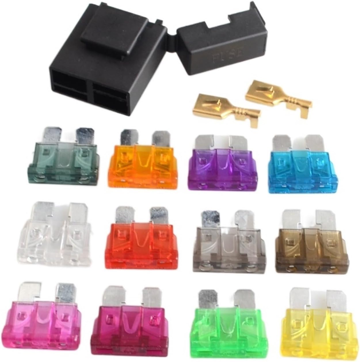 10pcs Waterproof car Fuse Holder with Fuse Terminals (Size : 7.5A)