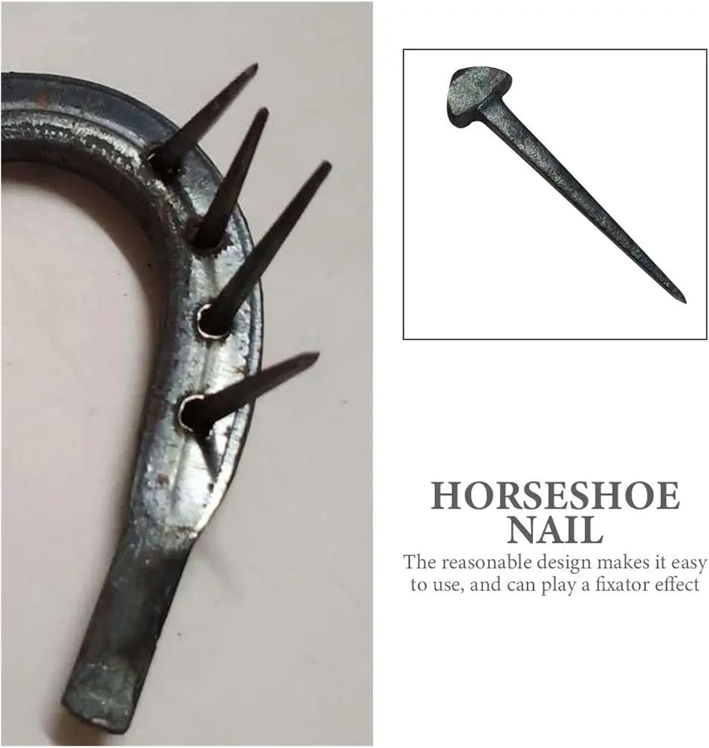 150 Horseshoe Nails Wear-Resistant Horseshoe-Shaped Tool Accessories