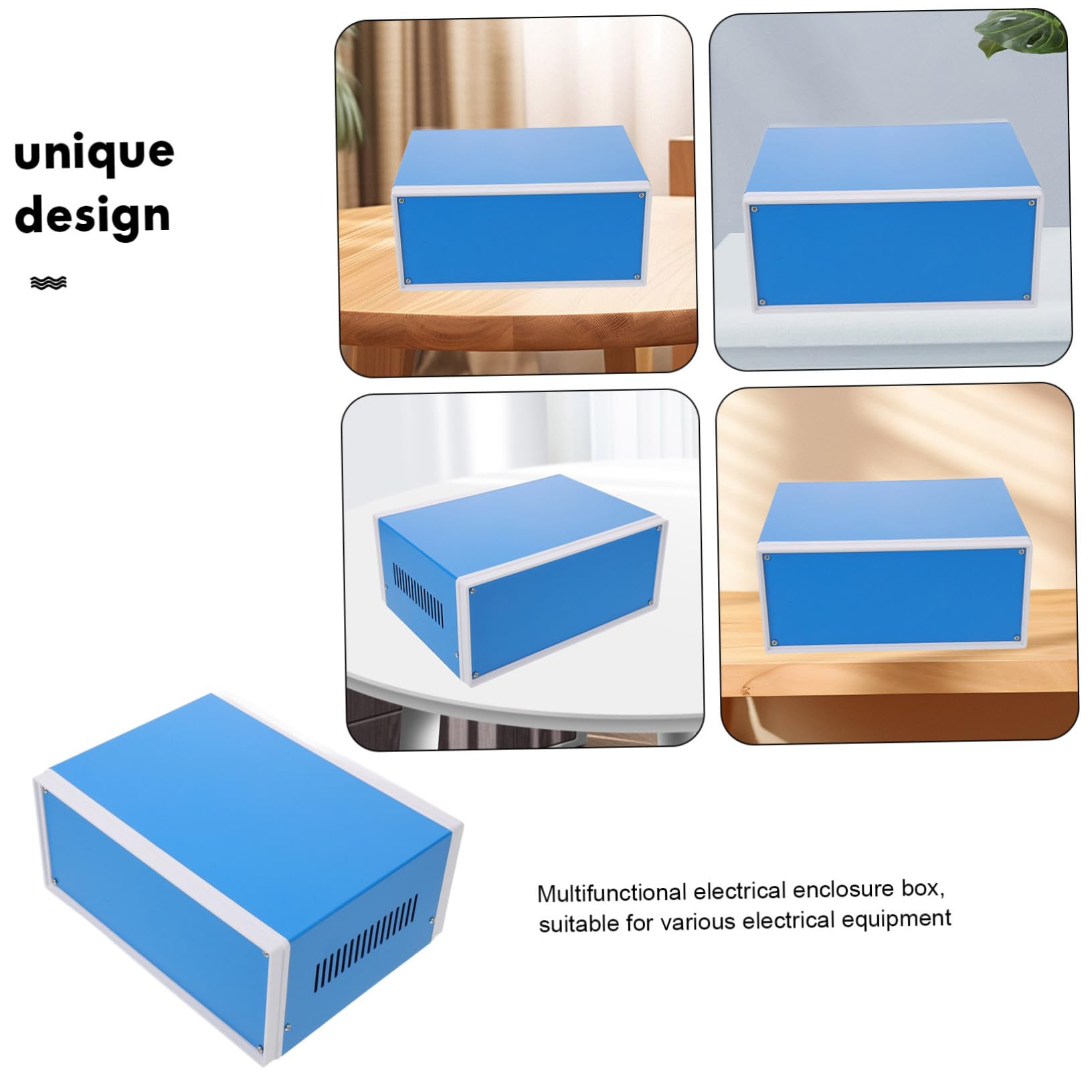 Blaues Metall Anschlusskastengehäuse für Elektronikprojekte 110x250x190 Mm | Eisen Ausführung, Schrauben im Lieferumfang, für Kommunikations Verteilerdosen und Kleine Klemmen