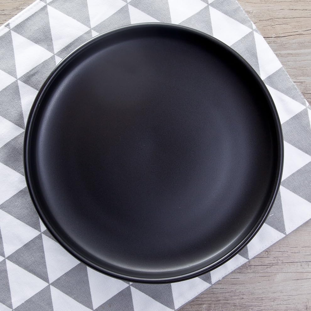 Talerze kreatywna skandynawska zastawa stołowa zachodnie talerze hotelowe matowe okrągłe ceramiczne pizza duży talerz na brzuch talerze obiadowe (A, 25 cm)