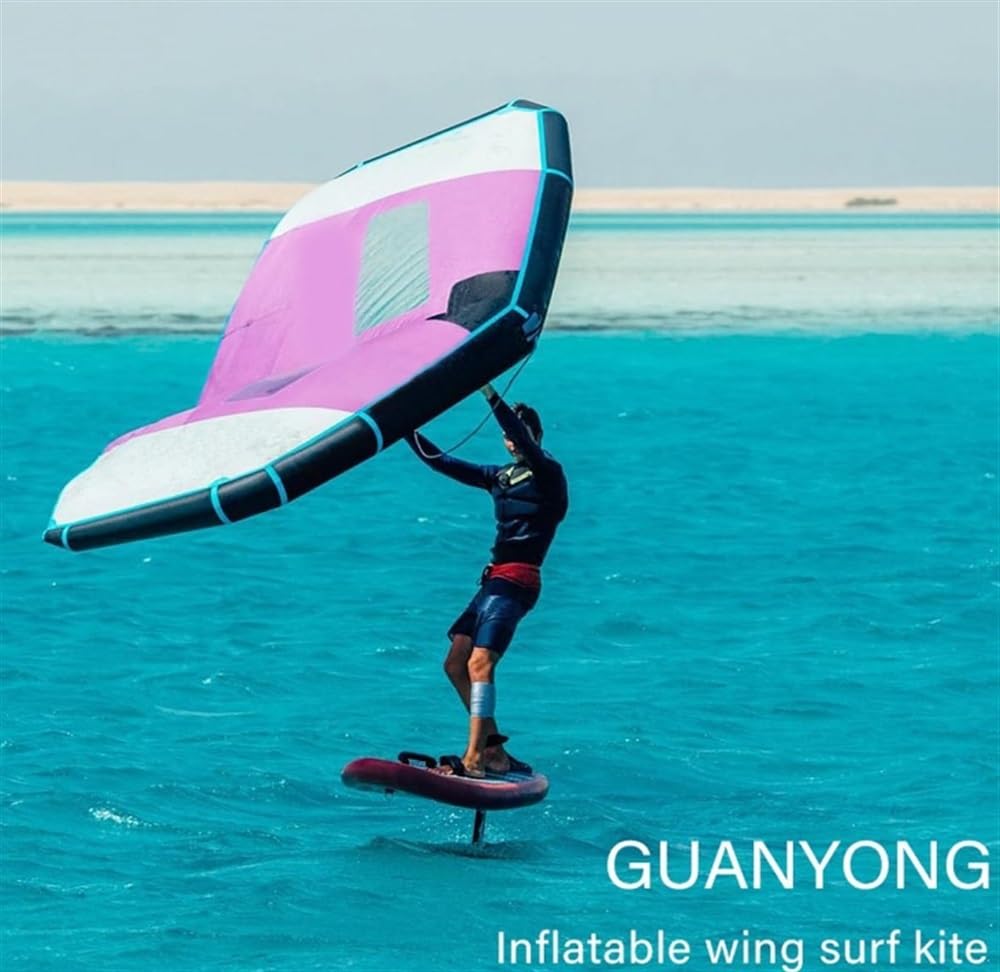 Aufblasbare Flügelfolie, Surfflügel, Windflügelfolie, Handfolien-Flügeldrachen, mit Aufbewahrungstasche und Leine, zum Surfen, Skifahren, Surfen, Wasserspielen