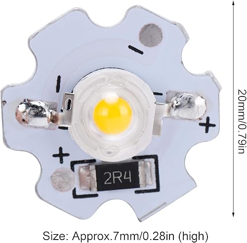 Miniatura 3 de 25pcs LED chips DIY accesorios de iluminación 5V 200LM 3W alta potencia LED lámpara perlas (luz amarilla 588590 NM)