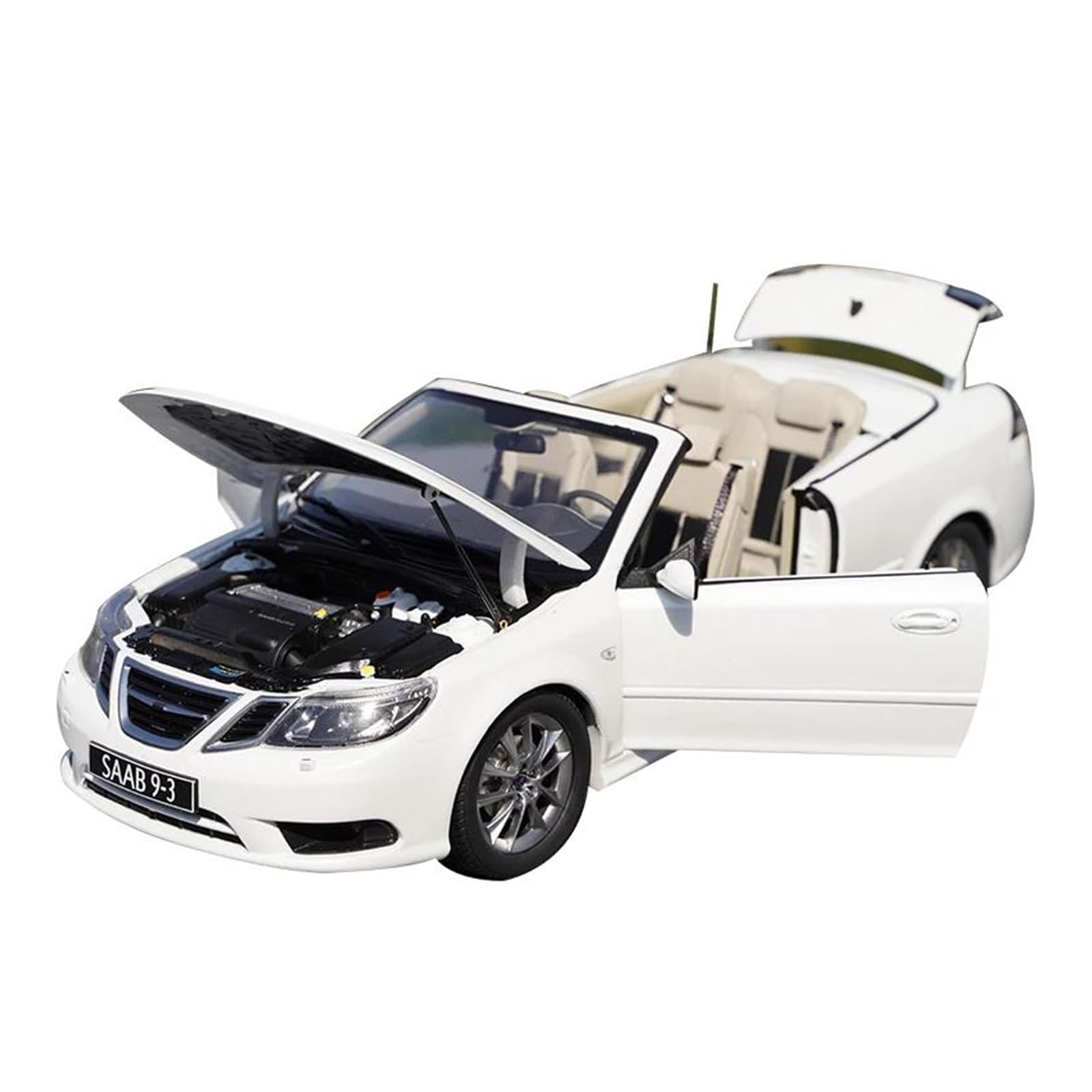 Metallo Scala Replica Modello auto sportiva in lega Saab 93 Convertible in metallo in scala 1 18 collezione di decorazioni per la casa Hobby Veicoli Giochi Set