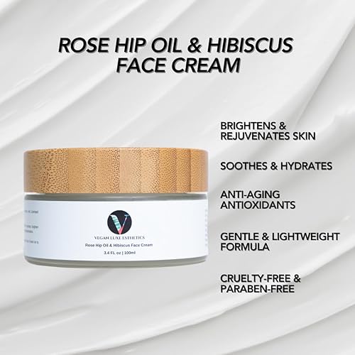 Miniatura 2 de I Crema facial con aceite de rosa mosqueta y hibisco I Hidratación no grasa para todo tipo de piel I Equilibrio, ilumina y suaviza tu piel I No