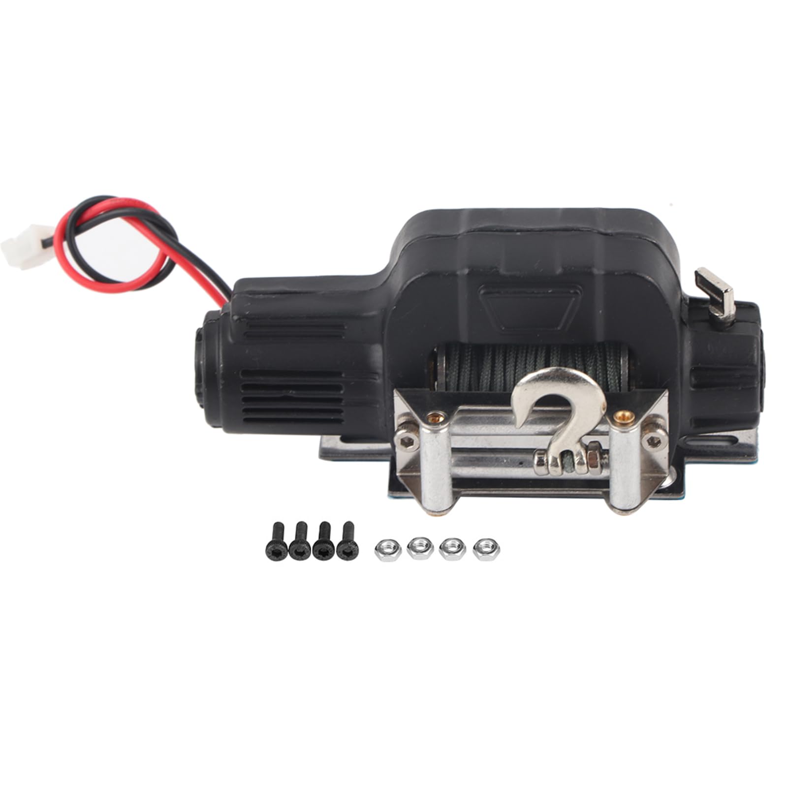 Adfaga Treuil électrique en métal sur chenilles RC à échelle 1/10 avec câble en nylon, haute puissance, durable, usiné CNC pour véhicules d' escalade tout-terrain SCX10 D90 D110 TF2 Adfaga Treuil électrique en métal sur chenilles RC à échelle 1/10 avec câble en nylon, haute puissance, durable, usiné CNC pour véhicules d' escalade tout-terrain SCX10 D90 D110 TF2