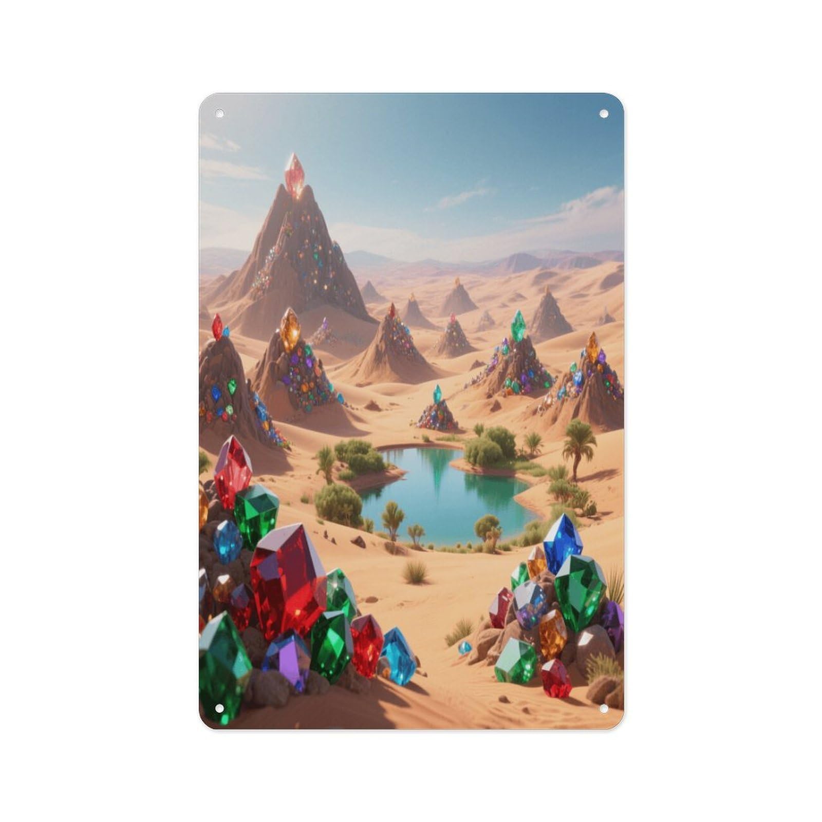 Fekiloot Style Jewel Fantasy Desert Wall Decor Metal Signs Tin Signs Poster