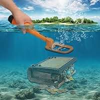 Detector de metais subaquático submersivo IP68 totalmente à prova d'água para adultos debaixo d'água 30 m, pode detectar todos os metais com bobina grande, preciso e preciso