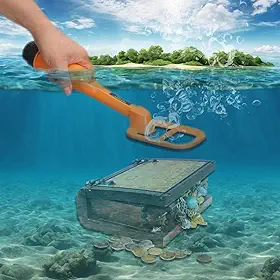 Detector de metais subaquático submersivo IP68 totalmente à prova d'água para adultos debaixo d'água 30 m, pode detectar todos os metais com bobina grande, preciso e preciso