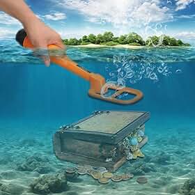 Detector de metais subaquático submersivo IP68 totalmente à prova d'água para adultos debaixo d'água 30 m, pode detectar todos os metais com bobina grande, preciso e preciso