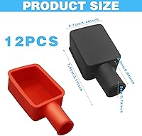 Vista 2 de Cubierta de terminal de batería, protector de terminal de batería, protector aislante para automóvil, cubierta de batería de automóvil, goma suave