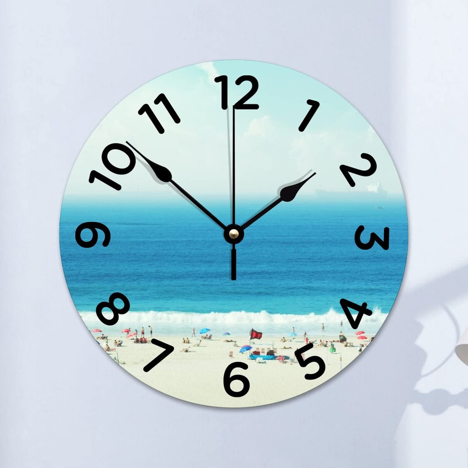 Horloge murale sans tic-tac pour supprimer les bruits de fond nocturnes agaçants