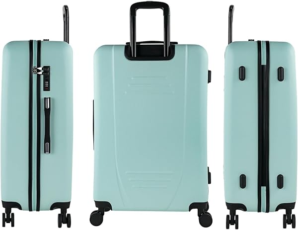 ITACA - Maletas Grandes De Viaje Rígidas Ligeras con 4 Doble Rueda 360° Maleta Grande 23 Kilos Alta Resistencia Maleta XL Duradera, Verde Menta - 3