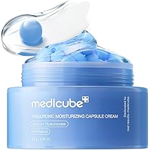 medicube Hyaluronic Acid Capsule Cream | 120H Long-Lasting Hydration, Barrier Care &amp; Calming Daily Facial Moisturizer For All Skin Types | With Hyaluronic Acid, Panthenol &amp; Ceramides | Korean Skincare