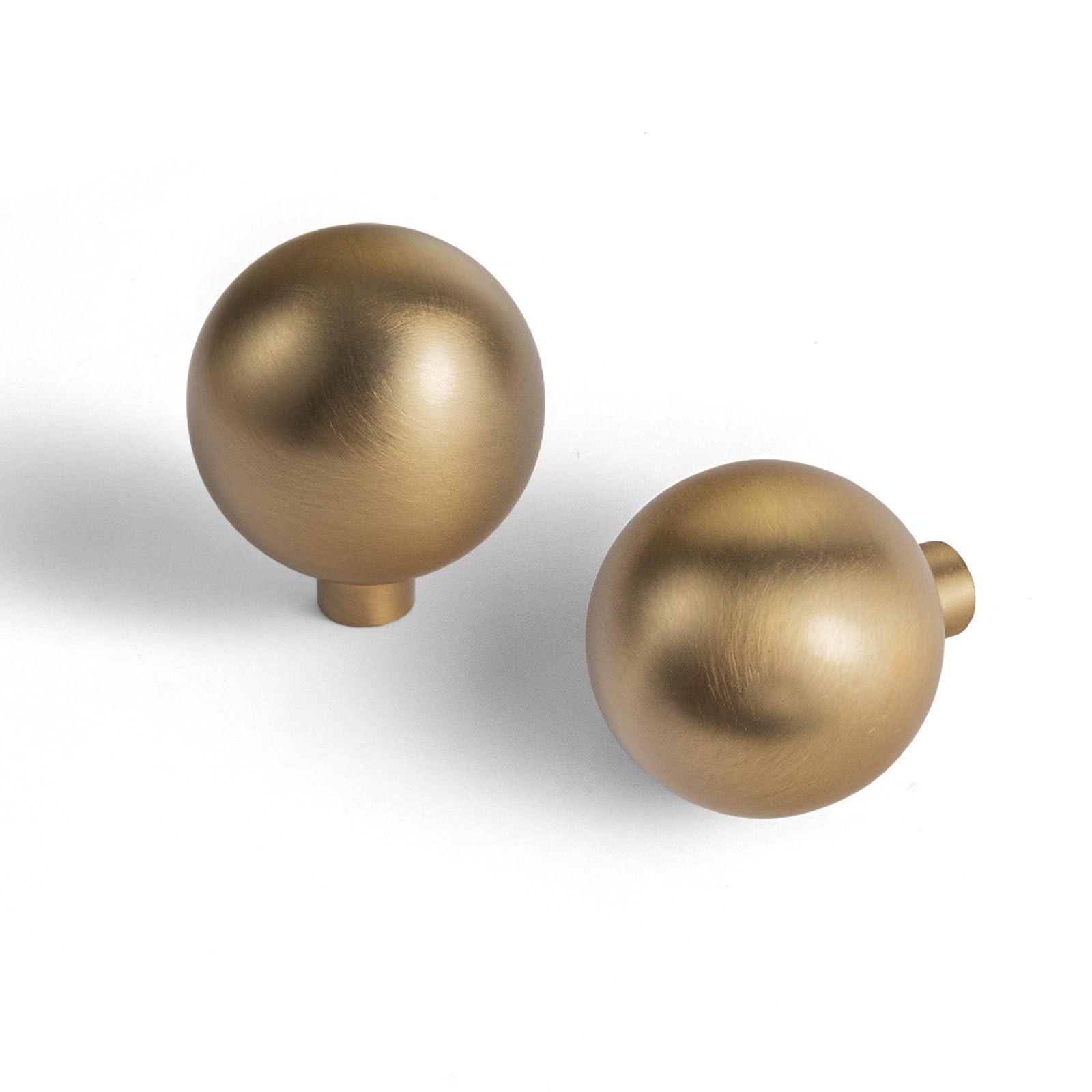Photo 1 of Goo-Ki Champagne Bronze Cabinet Knobs with 1.1" Dia, Modern Zinc Alloy Cabinet Drawer Konbs for Dresser, Wardrobe, Cupboard, 6 Pack