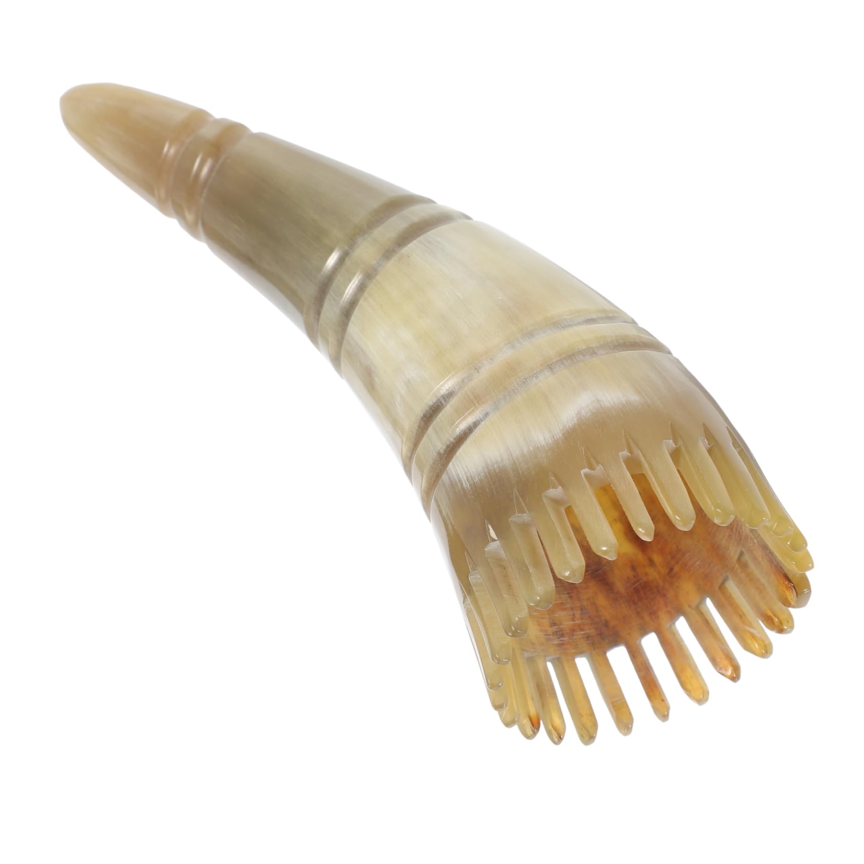 COLLBATH Comb Scalp Massage Energy Scalpe Massage Comb Natural Horn Shampoo Brush Daily Use Head Therapy Massager