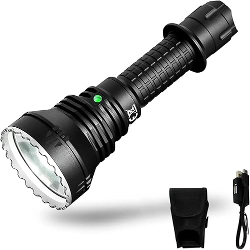 Miniatura 1 de ACEBEAM Luz de caza verde 1663 yardas tiro 2200 lúmenes altos luz verde, linterna táctica para cerdo coyote y caza nocturna Varmint