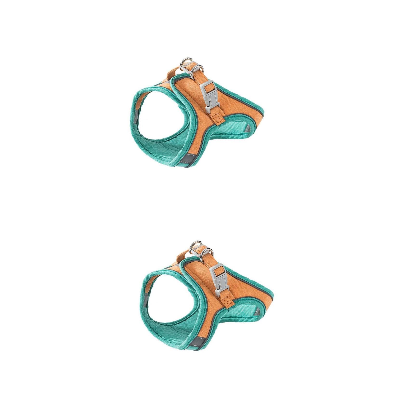 Happyyami 2juegos Arnés Reflectante para Gato Correa Ajustable Arnés De Malla Transpirable para Paseos Al Aire Diseño Antitirones y Cómodo para Gatos Pequeños y Medianos
